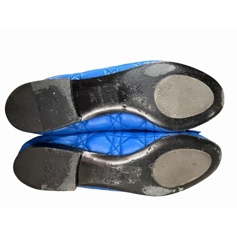 Christian Dior Cannage Quilted Flat EU 36.5 US 6.5 Blue My Dior Preppy Classic - Picture 6 of 9